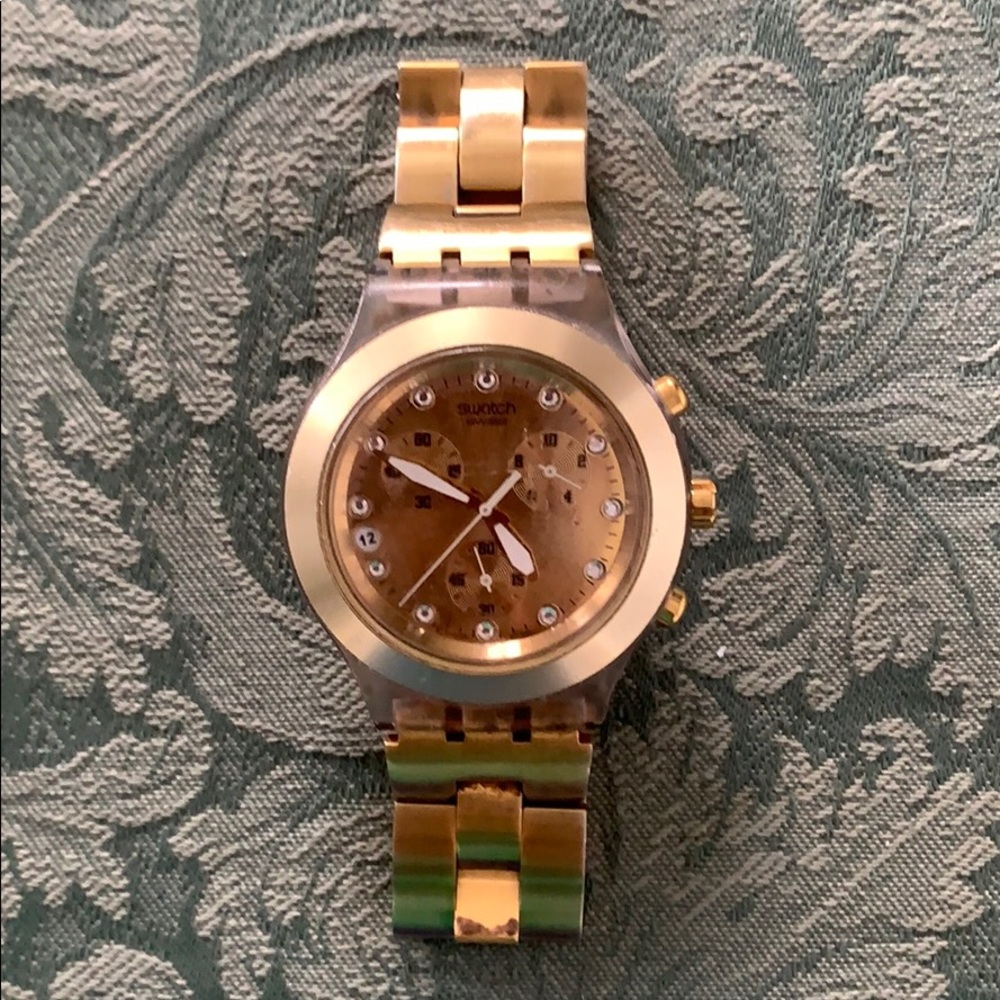 Swatch Gold Colored Watch